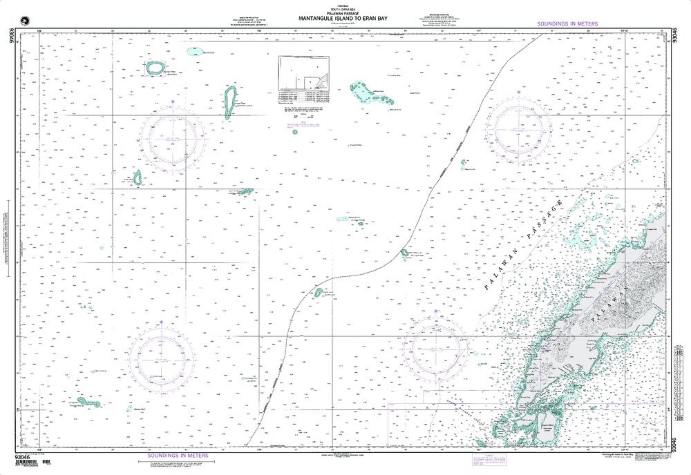 NGA Chart 93046: Mantangule Island to Eran Bay - Nautical Navigation Map for Boating, Sailing & Marine Exploration