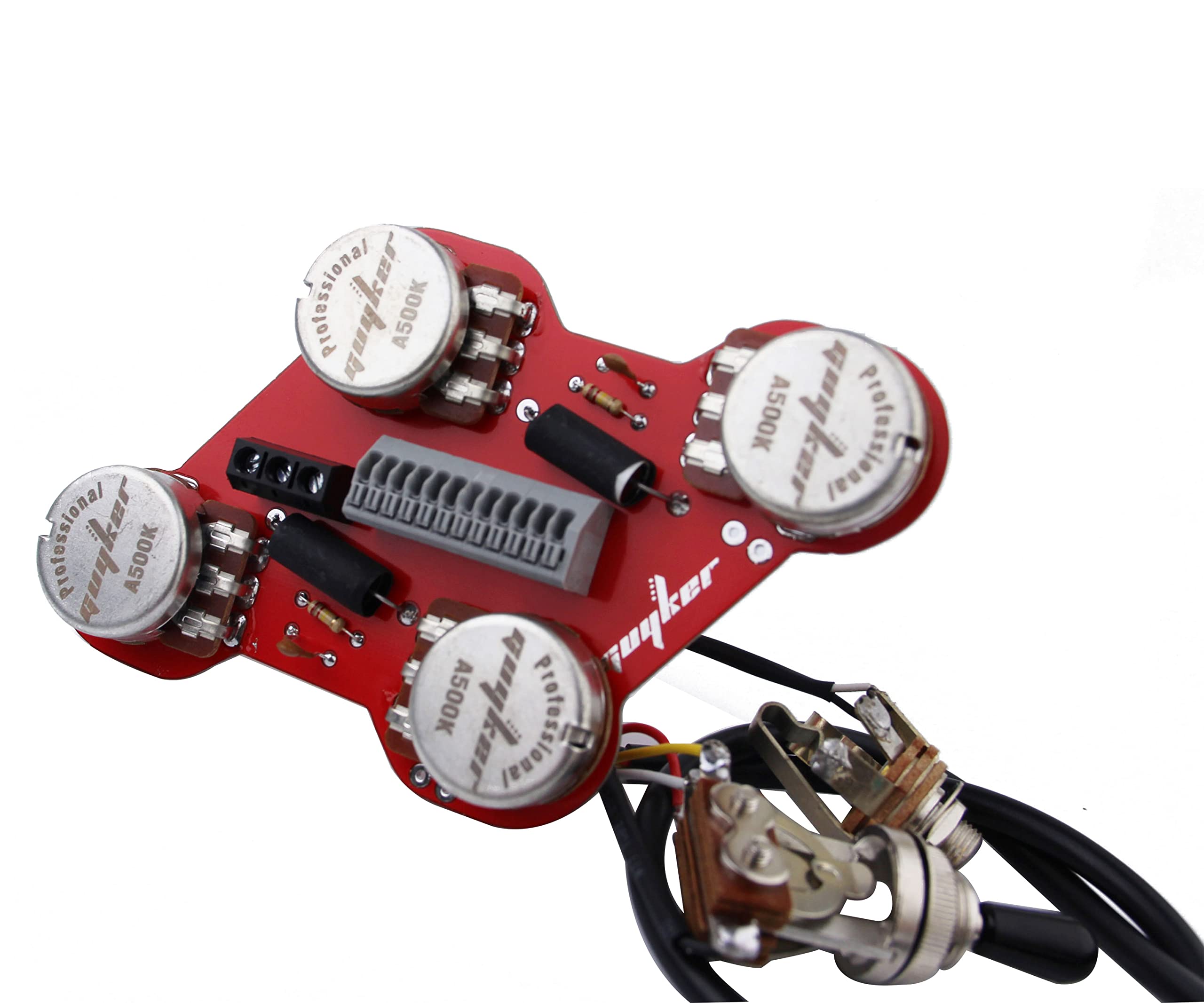 Guyker A500K Potentiometer - High Quality Circuit Board Connection Switch Jack for Guitar PREAMP | Perfect for DIY Guitar Effects Pedals & Amp Modifications
