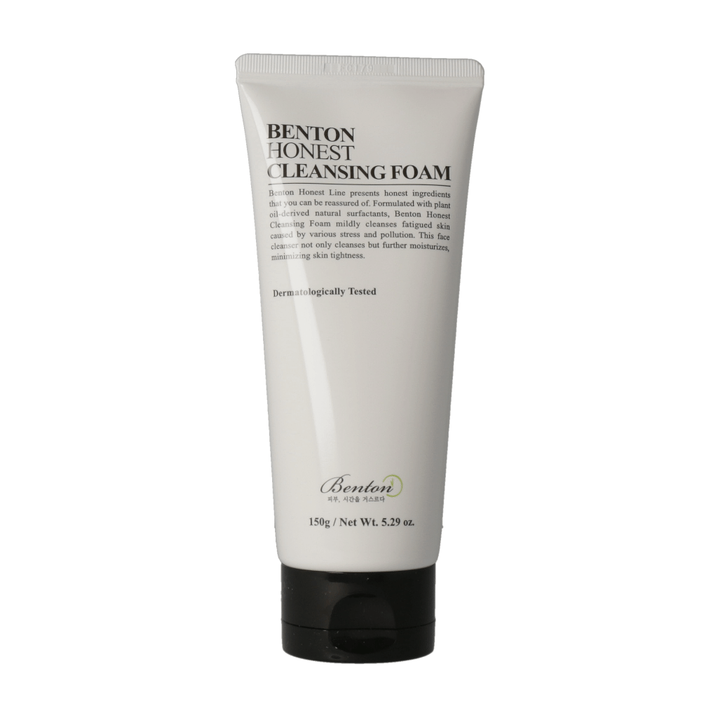 BENTON Honest Cleansing Foam 150g - Gentle Korean Face Wash for Acne & Sensitive Skin - Daily Deep Cleansing & Hydrating Facial Cleanser for Men & Women - Perfect for Morning & Night Skincare Routine