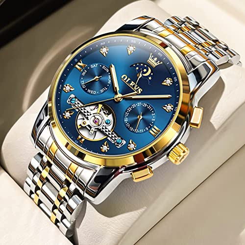 6678：Two tone band & Blue dial
