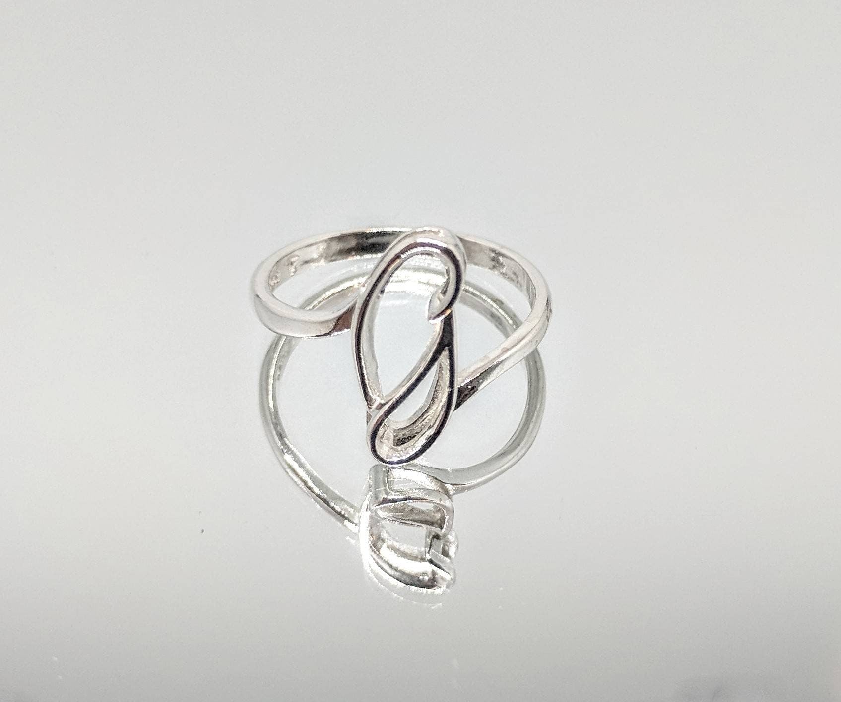 Sterling Silver or 14K Gold Double Tear Freeform Ring Size 7 - DIY Jewelry Making Supplies, Fashion Statement Ring for Women - Perfect for Weddings, Anniversaries and Everyday Wear