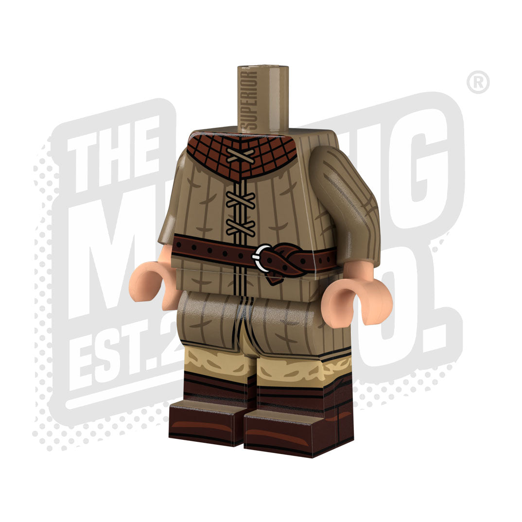 Medieval Castle Gambeson Body Armor - Dark Tan Battle Tunic for LARP, Cosplay & Historical Reenactment