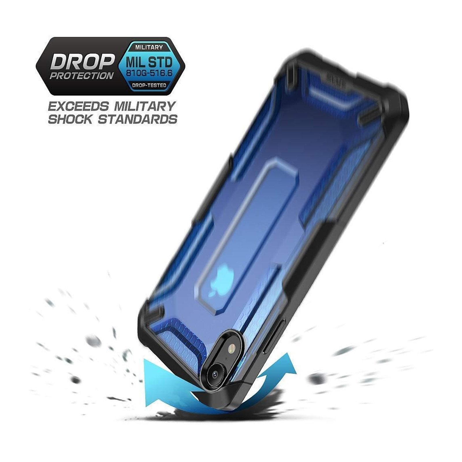 iPhone XR Unicorn Beetle Hybrid Bumper Case - Shockproof Protective Cover with Raised Edges for Screen & Camera Protection - Perfect for Outdoor, Travel & Daily Use (Blue)
