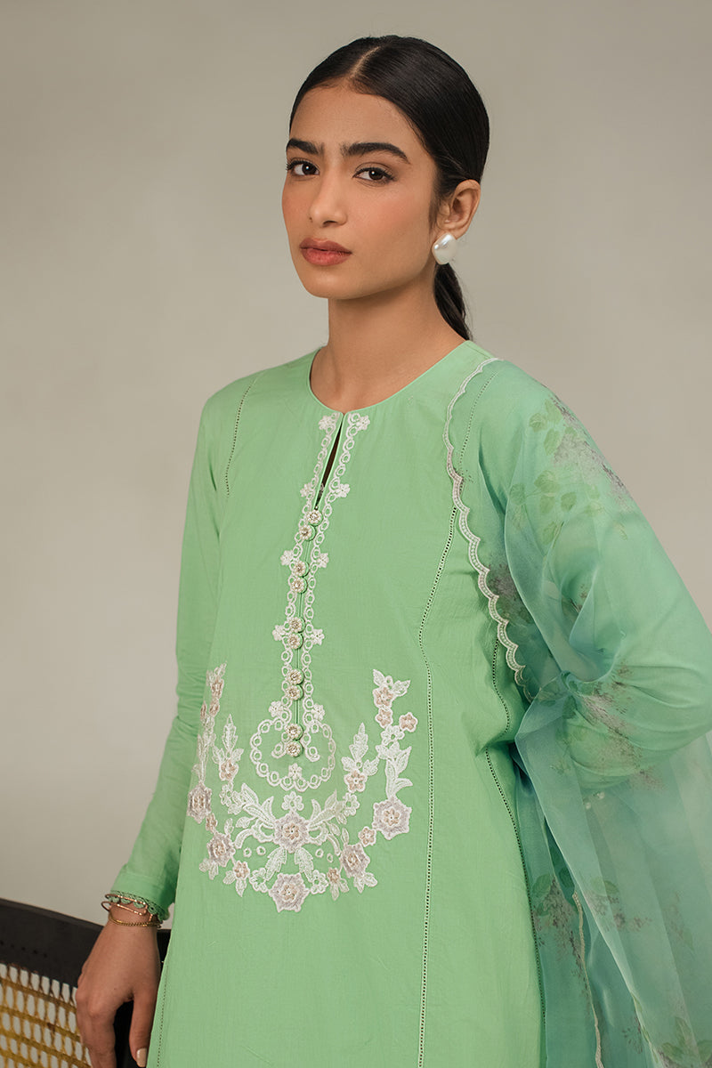 Morning Mist 2-Piece Set (Shirt & Dupatta) - Elegant Indian Ethnic Wear for Women | Perfect for Festivals, Weddings & Special Occasions