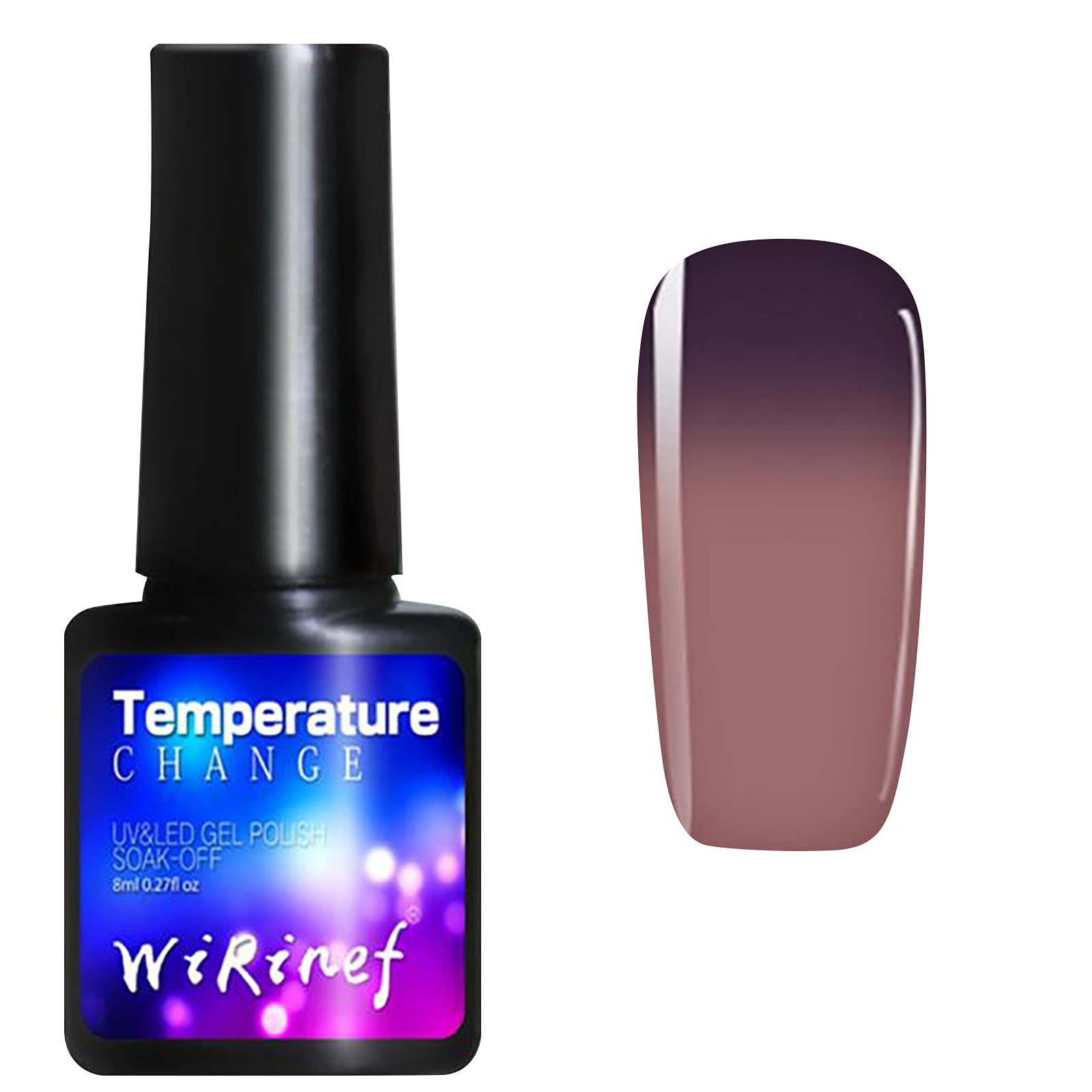 Temperature Changing Gel Nail Polish - Color Shifting UV/LED Phototherapy Nail Art Glue with Glitter for Gradient Manicures | Perfect for Seasonal Nail Designs & DIY Home Salon