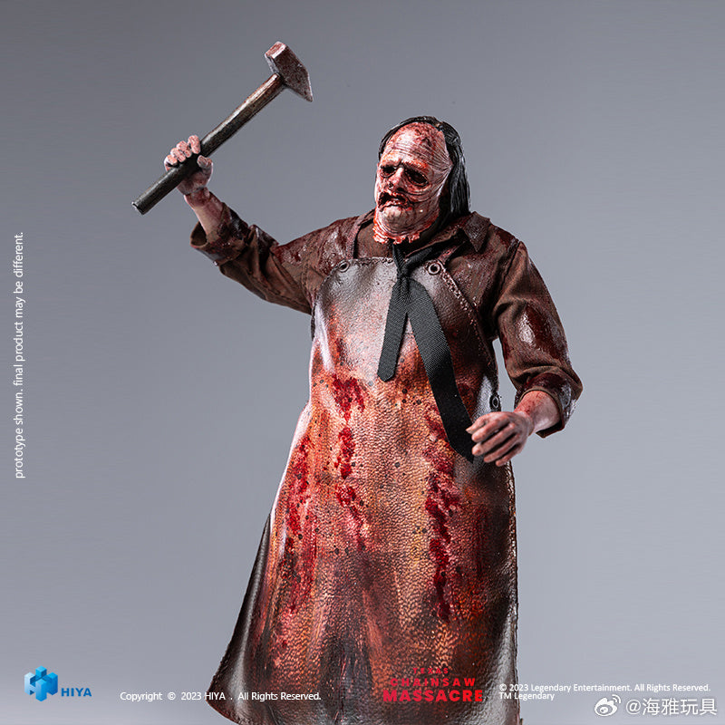 HIYA 6-inch 1/12 Scale Leatherface Action Figure - Texas Chainsaw Massacre 2022 Movie Collectible - Perfect for Horror Fans & Model Display