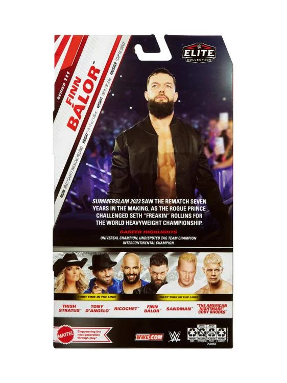 WWE Elite Collection Series 111 Finn Balor Action Figure - Authentic Wrestling Collectible for Fans & Display