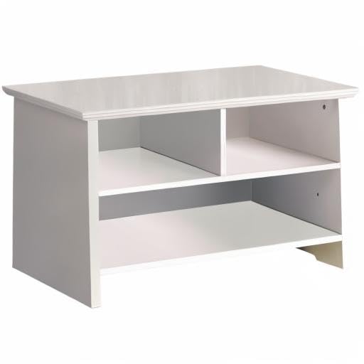 KB Designs - White Wooden Shoe Storage Cubby Bench with Seat | Entryway Organizer for Shoes, Hats & Bags | Perfect for Mudrooms, Hallways & Small Spaces