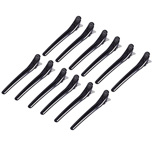 12 Pcs Professional Alligator Hair Clips for Salon Styling - Strong Hairdressing Clamps for Sectioning & Styling - Perfect for Hairdressers, DIY Home Haircuts & Beauty Salons