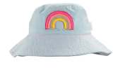 RKH Miami Rainbow Sun Hat for Kids 3-6 Years - UV Protection Wide Brim Summer Beach Hat for Girls & Boys - Perfect for Outdoor Play, Pool Party & Vacation