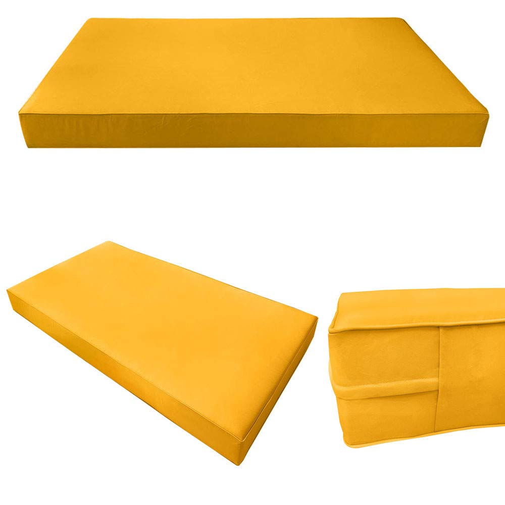 Prolinemax Outdoor Style 1 Full Piped Trim Daybed Mattress Bolster Pillow Fitted Sheet Cover - Waterproof & Durable AD108 - Perfect for Patio, Sunroom, or Poolside Lounging