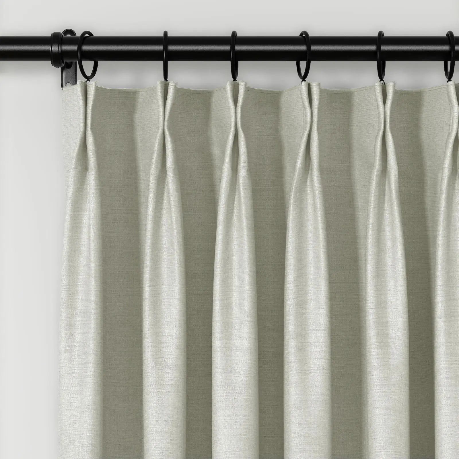 Lydia Plants Jacquard Curtain Pleated - Elegant Floral Print Blackout Drapes for Living Room, Bedroom & Nursery - Home Decor Window Treatments for Privacy & Light Control