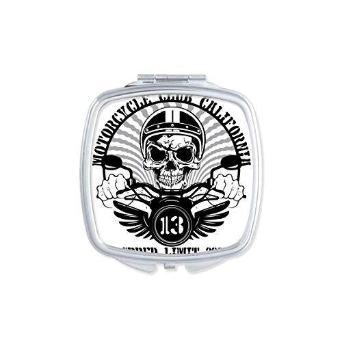 DIYthinker Motorcycle Indian Skeleton Flamenco Totem Compact Double-Sided Mirror - Portable Makeup Mirror for Travel, Home Vanity & Motorcycle Accessories