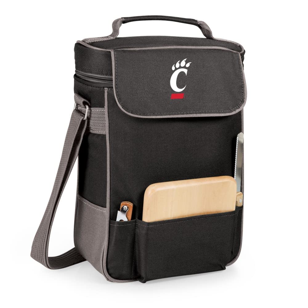 PICNIC TIME NCAA Duet Insulated Wine and Cheese Tote - Portable Cooler Bag for Outdoor Picnics, Beach Trips, and Tailgating Parties