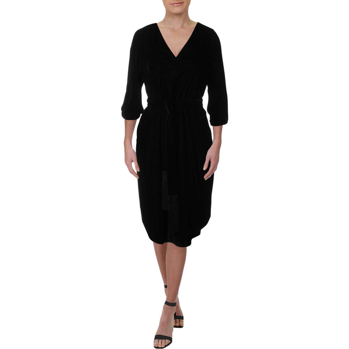 Ralph Lauren Women's Belted Flounce Dress - Elegant & Stylish Midi Dress for Casual, Office & Special Occasions