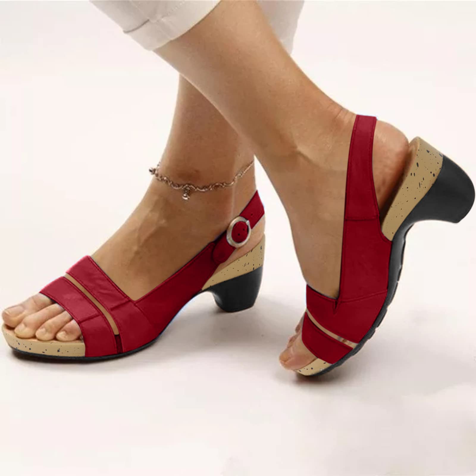 **Eduavar Women's Comfortable Wedge Sandals – Breathable Orthotic Support for Walking, Travel & Summer Outfits**