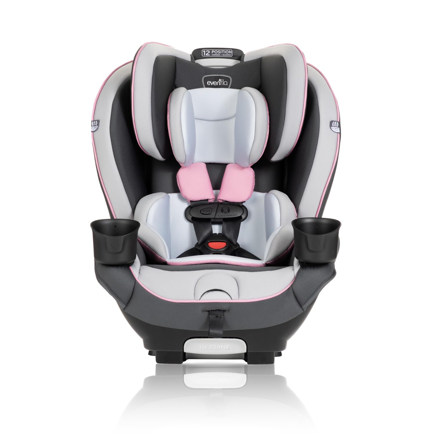 Evenflo EveryKid 3-in-1 Convertible Car Seat for Toddlers & Kids - Oneida Pink - Rear Facing, Forward Facing & Booster Mode - Safe & Comfortable for Travel & Daily Commute