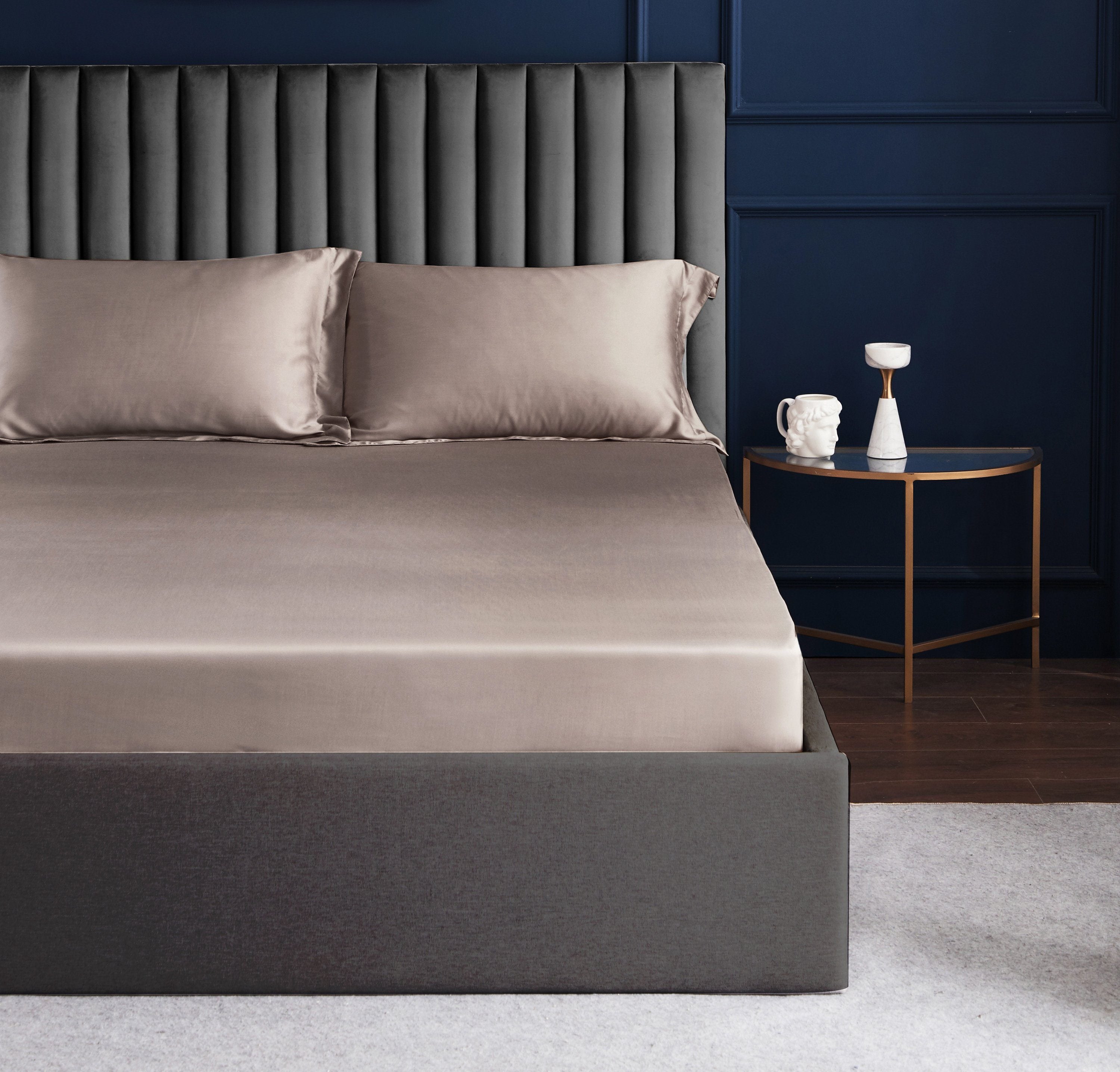 Premium TENCEL™ LF Schooner Bronze Pillowcase Set - Soft & Breathable Luxury Bedding for Side Sleepers - Perfect for Master Bedroom, Guest Room & Hotel Use
