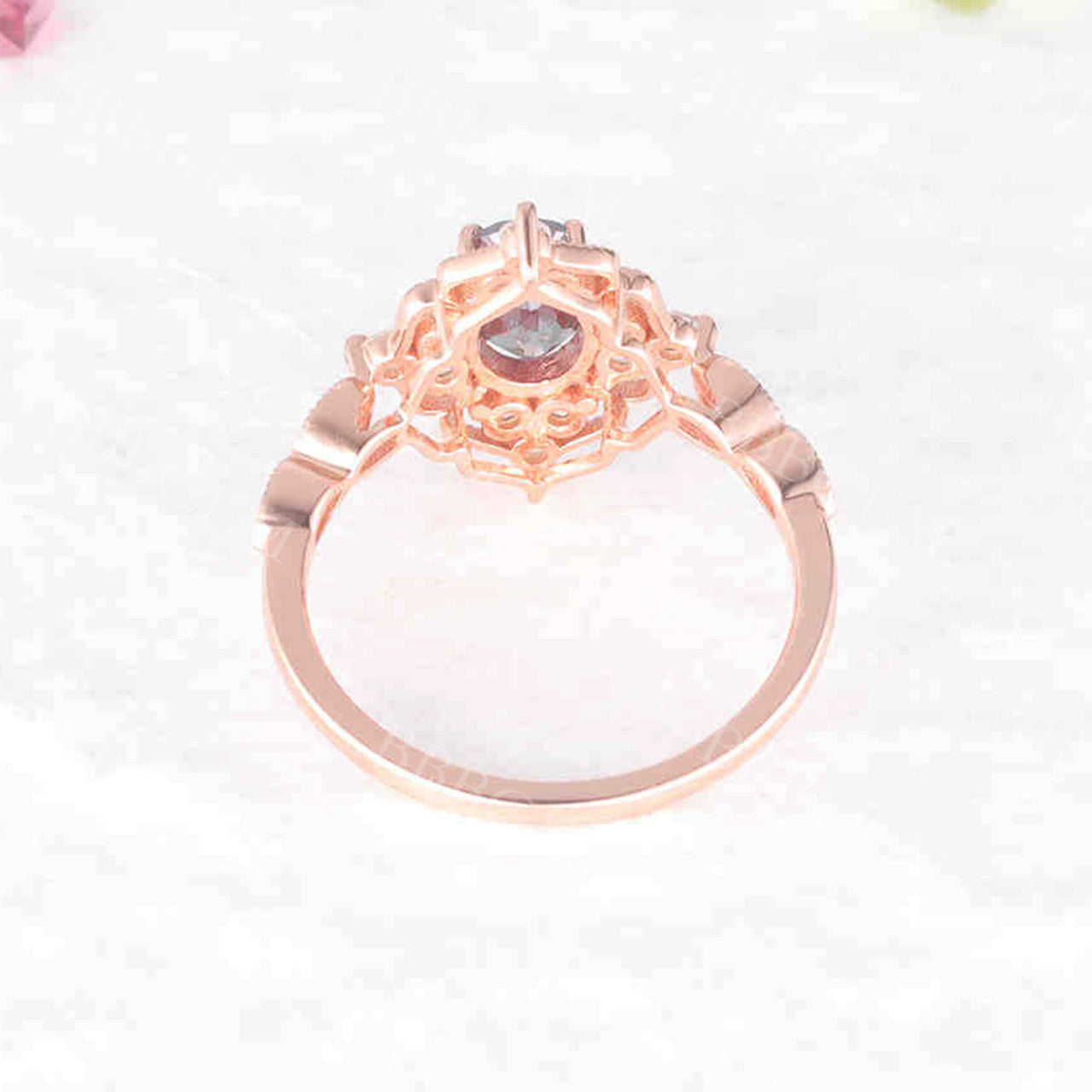 Vintage Black Rutilated Quartz Engagement Ring - Milgrain Filigree Leaf Flower Design - 925 Sterling Silver Wedding Band - Perfect for Romantic Proposals, Anniversary Gifts & Boho Bridal Jewelry