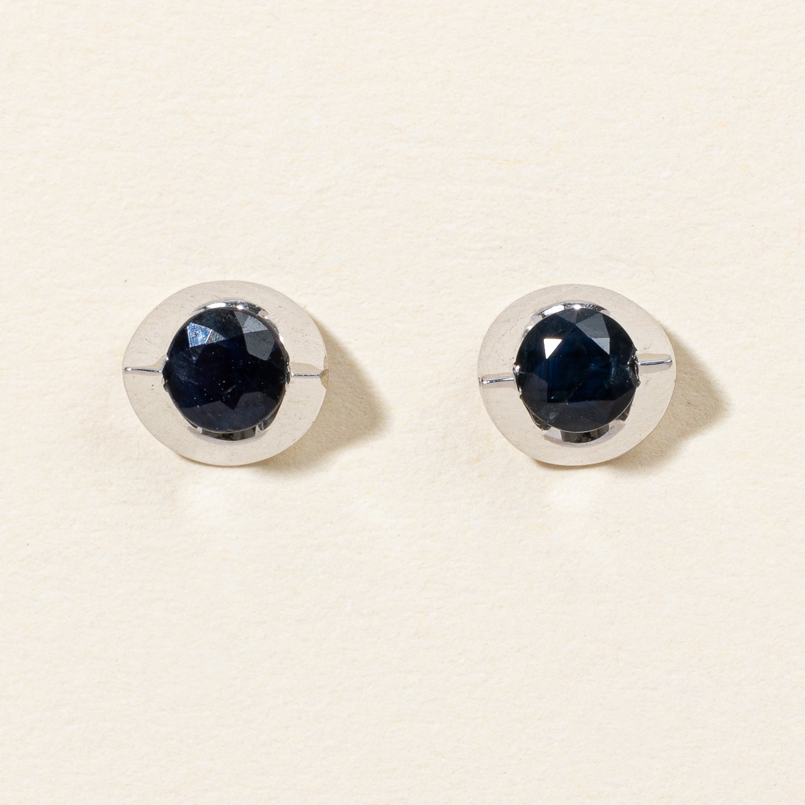 10K White Gold Sapphire Stud Earrings for Women | 0.57ctw Natural Sapphire | Perfect for Weddings, Anniversaries & Gift Giving