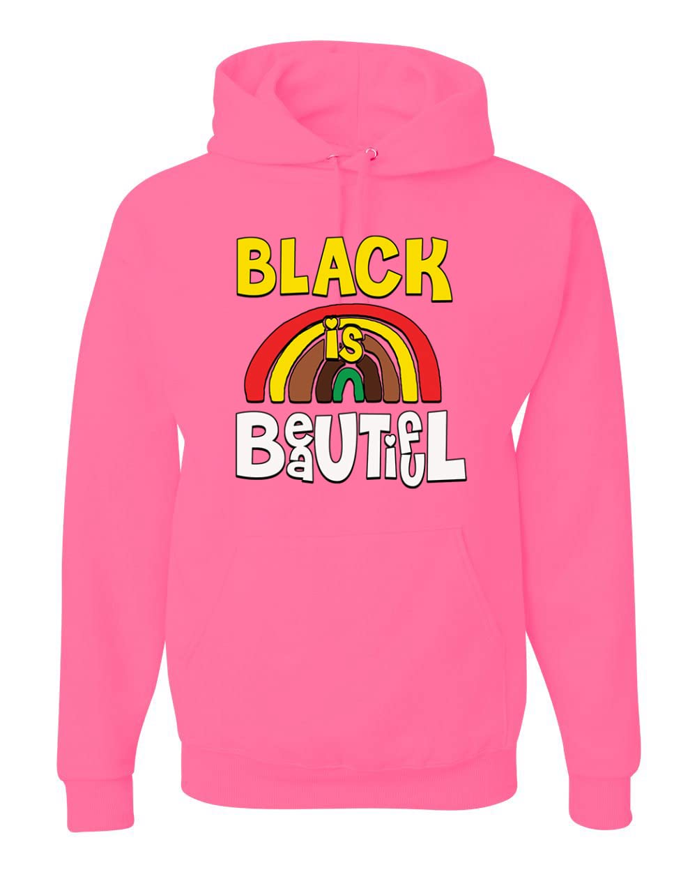 Wild Bobby Black is Beautiful Black Pride Unisex Graphic Hoodie Sweatshirt - Black Empowerment Apparel for Men & Women - Perfect for Casual Wear, Street Style & Social Justice Events