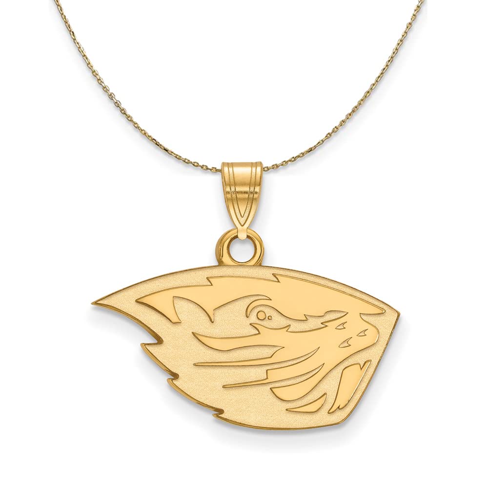 14k Yellow Gold Oregon State Necklace - Perfect for Gifts & Travel