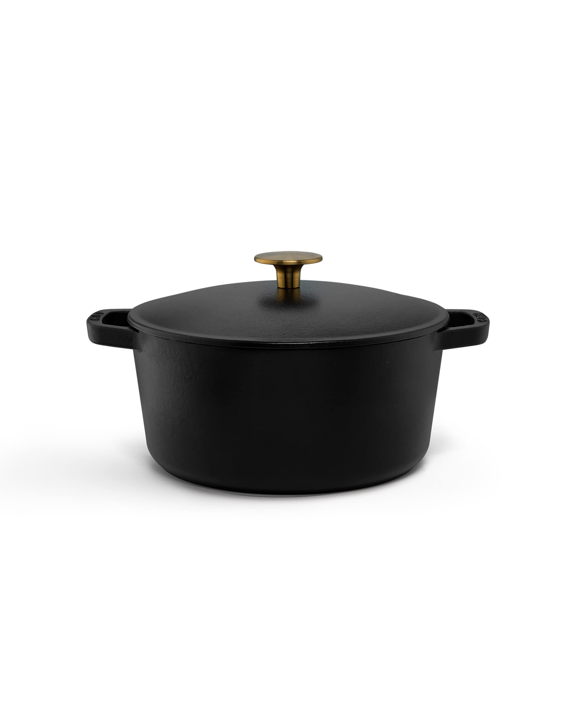 Premium 3.5-Quart Enameled Cast Iron Dutch Oven with Lid - Kana Milo Black & Gold Casserole Pot | Oven & Dishwasher Safe | Even Heat Distribution for Braising, Stewing & Baking | Perfect for Soups, Bread & Family Dinners