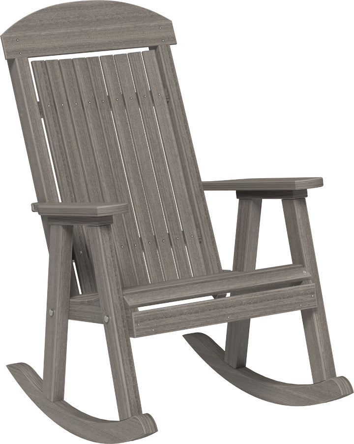 LuxCraft Premium Wooden Porch Rocking Chair - Comfortable Outdoor Rocker for Patio, Garden & Deck Relaxation