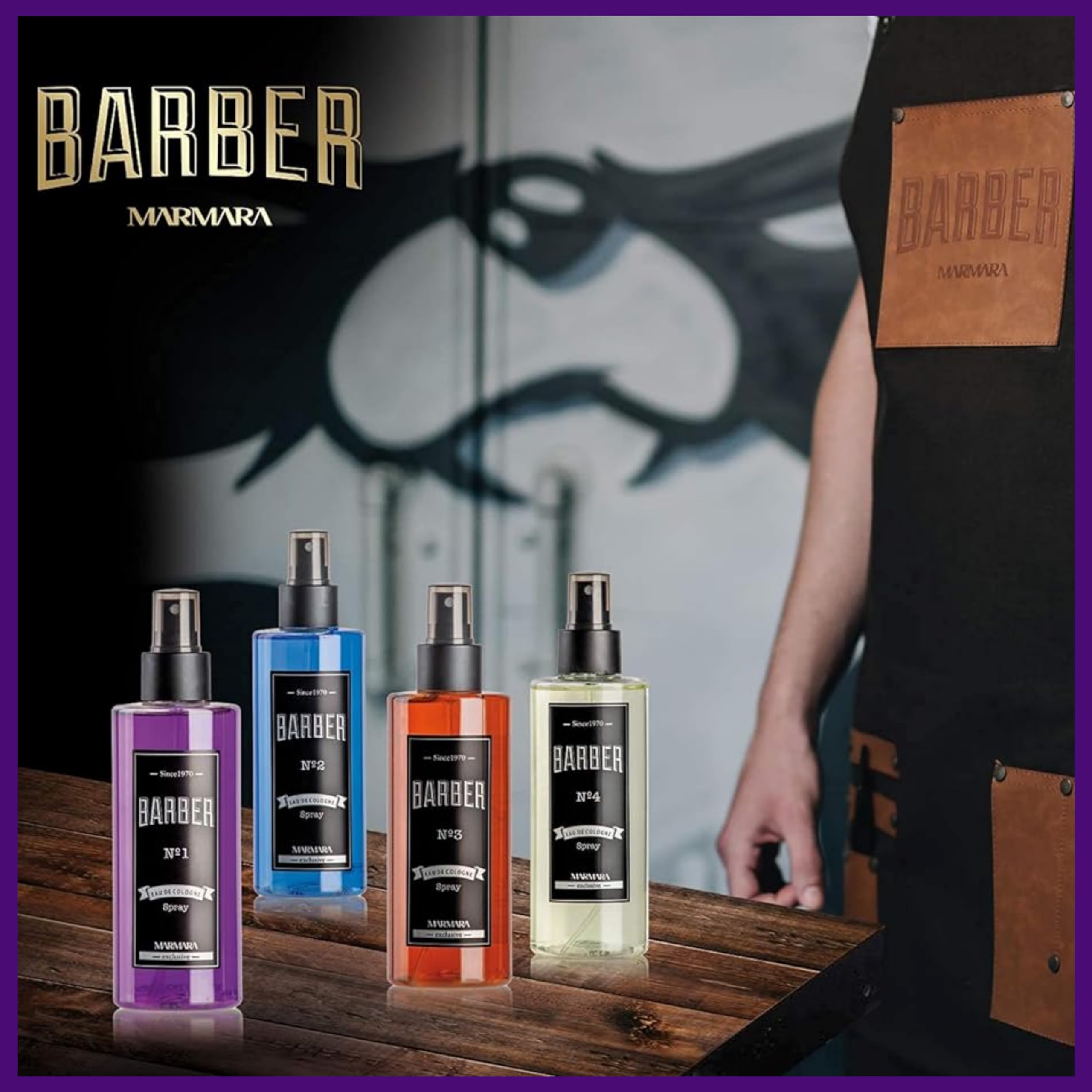 Marmara Barber Cologne No.1 Series - 250ml x 12 Bottles | Premium Traditional Cologne for Barbers & Shaving Enthusiasts | Perfect for Barber Shops, Grooming Gifts & Personal Care