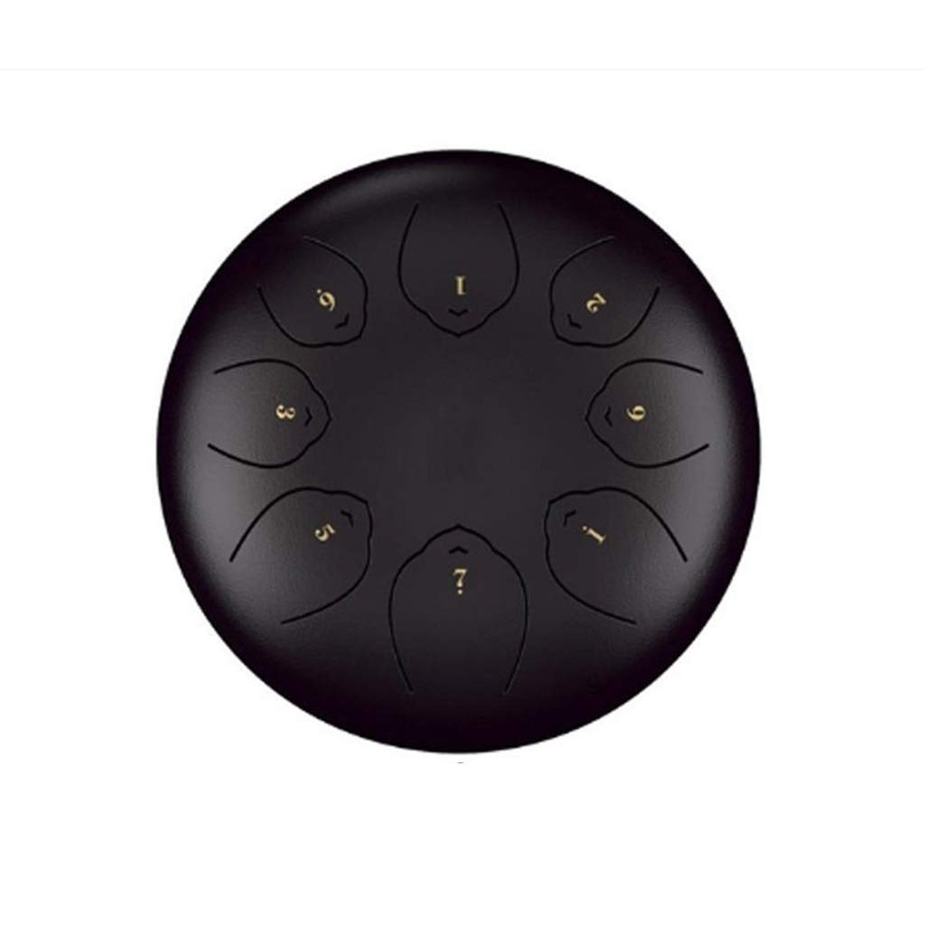 ZLYMX 6-inch Mini Steel Tongue Drum - 8-Tone D Key Hand Percussion Instrument with Thickened Carrying Bag & Mallets | Perfect for Meditation, Music Therapy, Yoga, and Relaxation