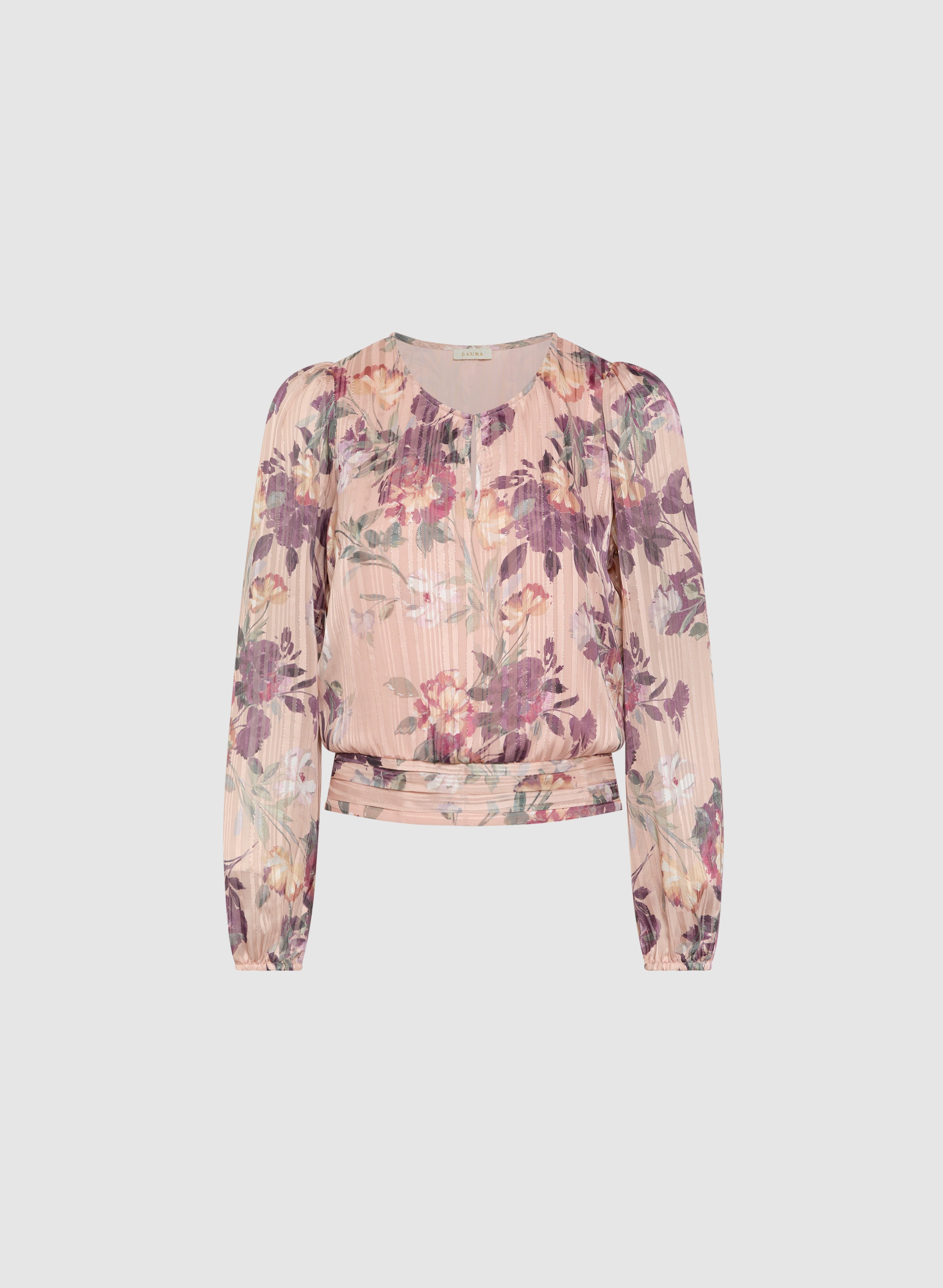 Floral Pleated Hem Blouse for Women - Elegant Ruffled Tops for Spring & Summer - Perfect for Office, Date Night & Special Occasions