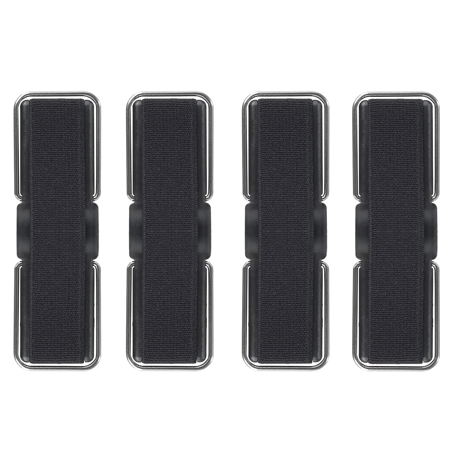 Phone Finger Grip Holder for iPhone Samsung - 4PCS Black Stand & Loop Strap for Secure One-Hand Use