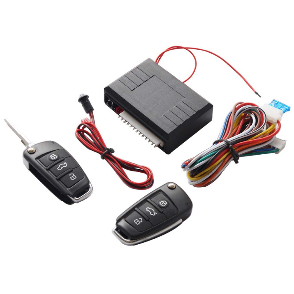 Universal Car Security Door Lock Kit - Keyless Entry System with Remote Control for Vehicle Central Locking | Ideal for Enhanced Auto Security & Convenience