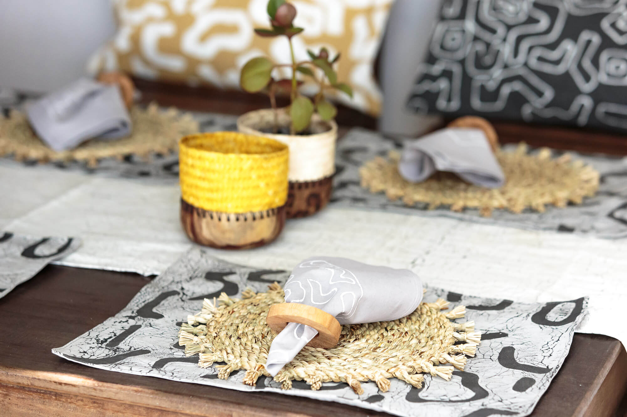 Original Light Taupe Kuba Filled Table Mats - Heat Resistant Dining Table Placemats for Home, Kitchen & Restaurant Use