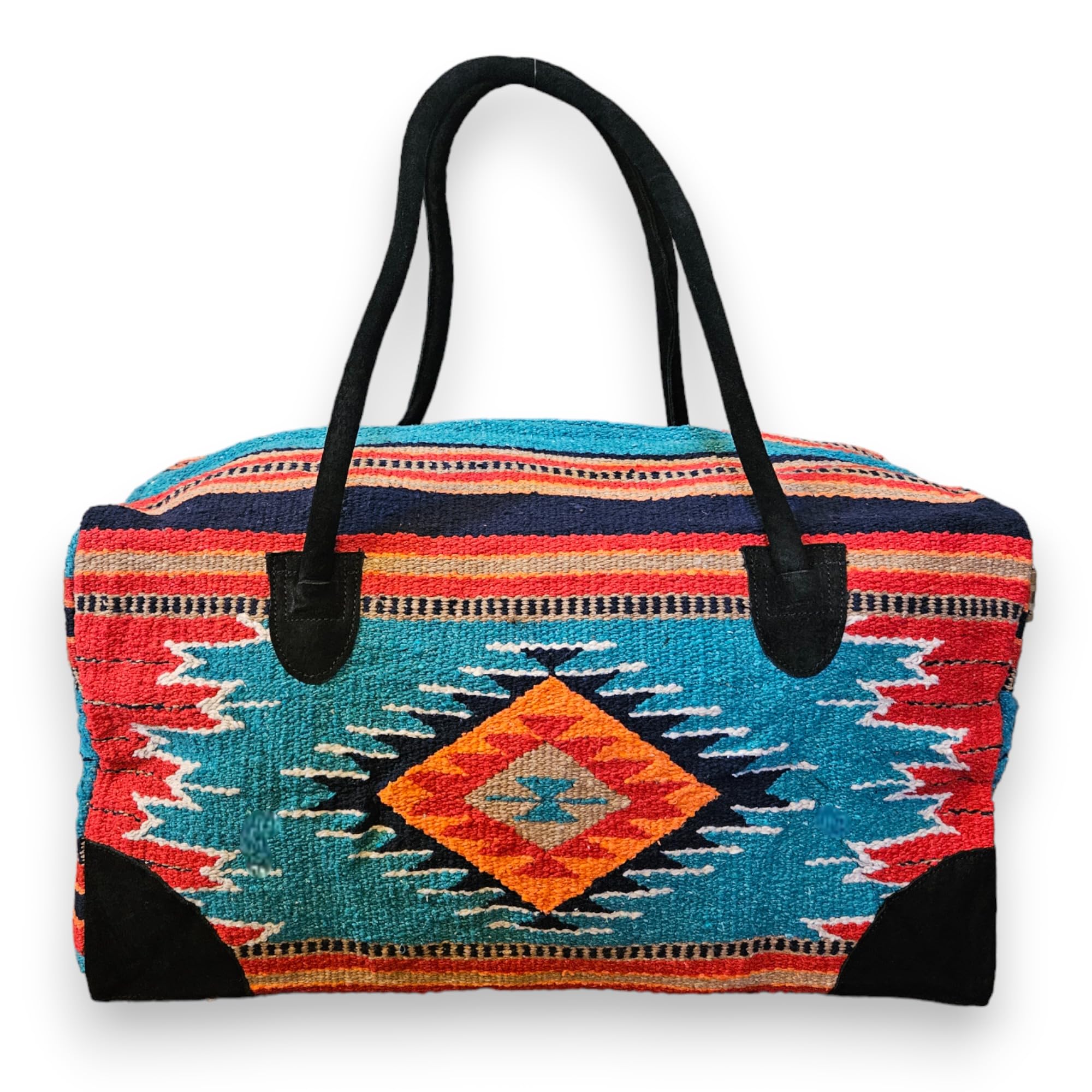 Southwestern Large Weekender Travel Bag - Western Duffle Bag for Women & Men, Boho Style Carry-On Overnight Bag (Franco) - Perfect for Weekend Getaways, Gym, Beach Trips & Air Travel