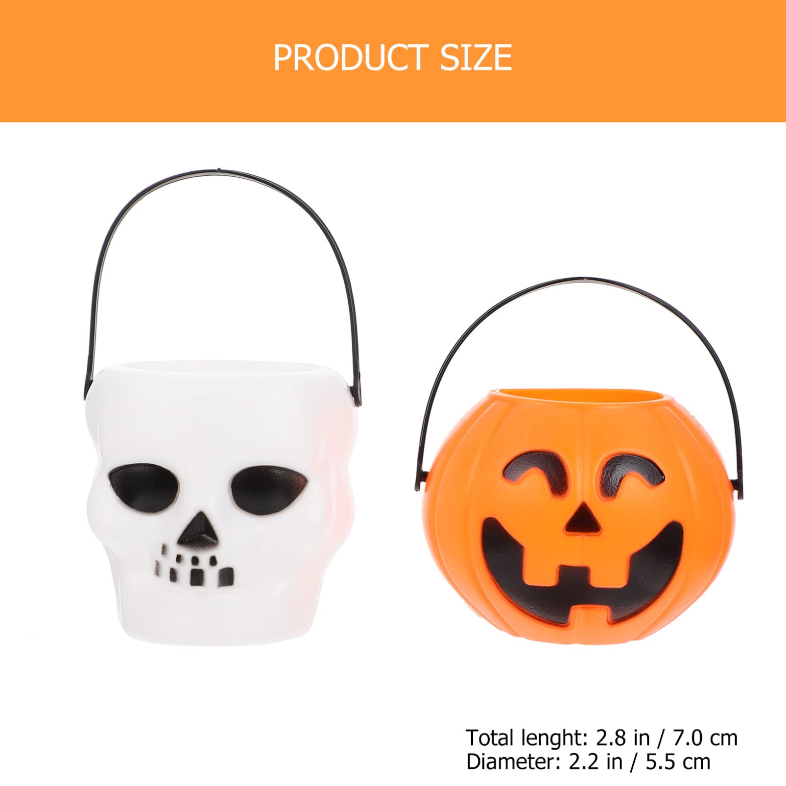 Yardwe 12-Piece Halloween Candy Buckets - Pumpkin Shaped Trick or Treat Containers for Kids, Halloween Party Decor & Snack Holders | Perfect for Trick-or-Treating, Classroom Parties & Spooky Home Decor