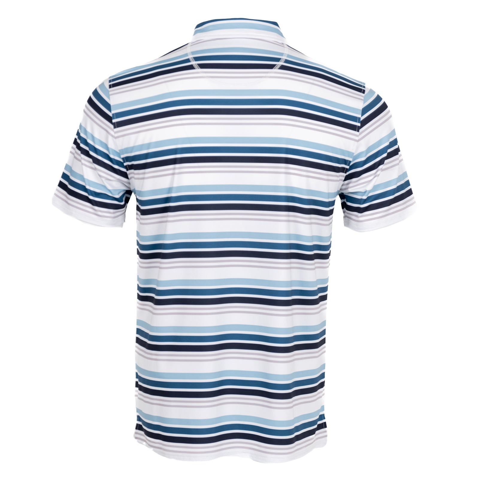 Roan Stripe Performance Polo Shirt for Men - Breathable Moisture-Wicking Golf & Casual Wear - Perfect for Work, Travel & Outdoor Activities