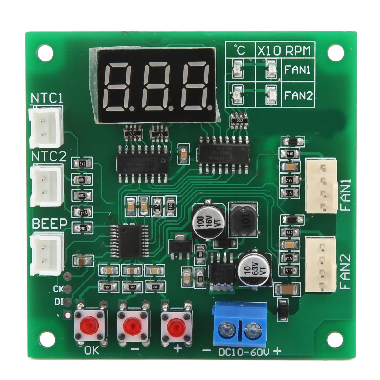 LBEC 4-Wire PWM PC Fan Speed Controller with Wide Temperature Range - Adjustable Cooling for Computer Case, Gaming Rig & Server Cooling Systems