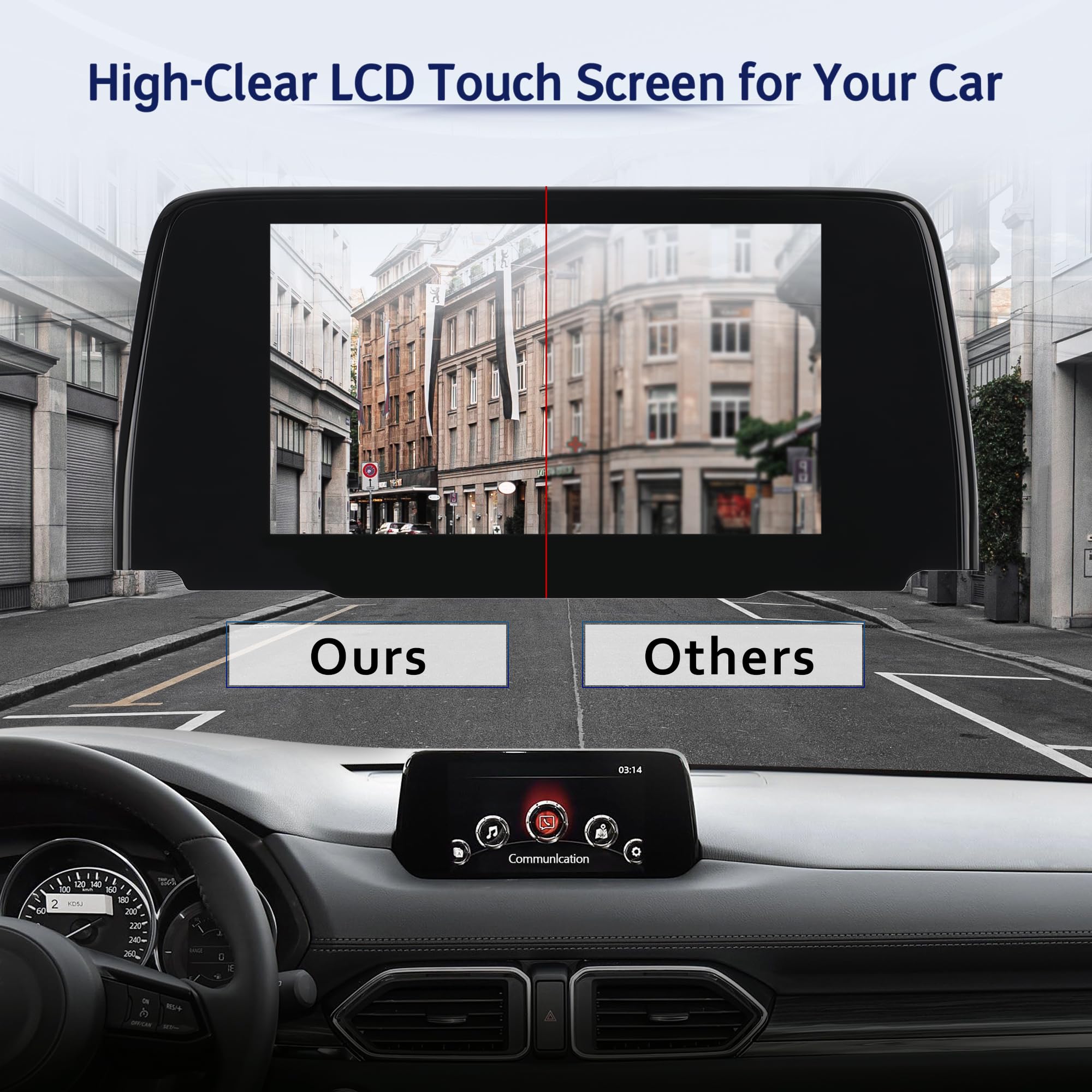 LEMON SHARK 7 Inch Touch Screen Car Stereo for Mazda CX-5 2017-2021 - Android Auto & Apple CarPlay Navigation System with LCD Display & Installation Frame - Perfect for Upgrading Your CX-5 Infotainment System