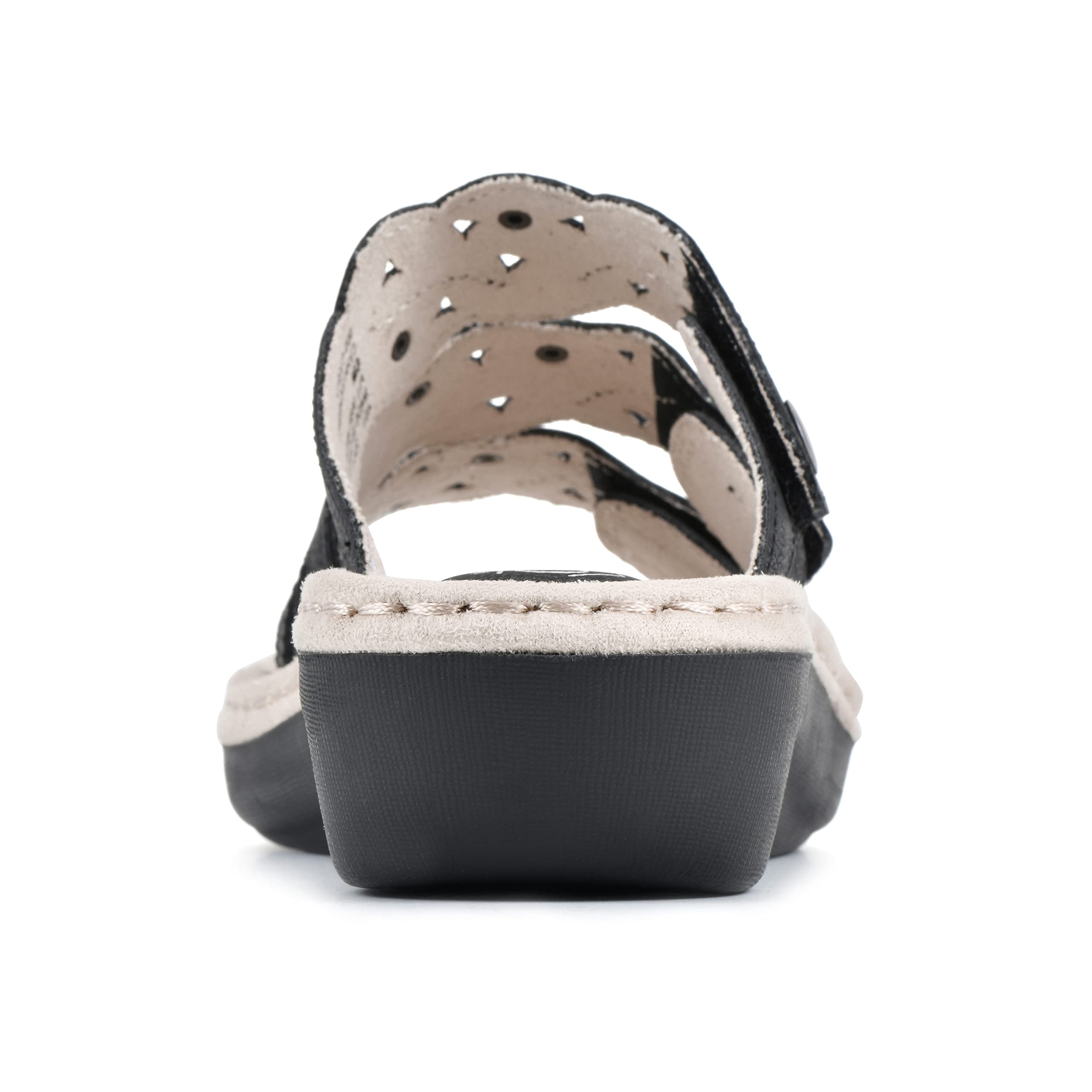 White Mountain Caring Women's Slide Sandals - Comfortable for Home & Beach