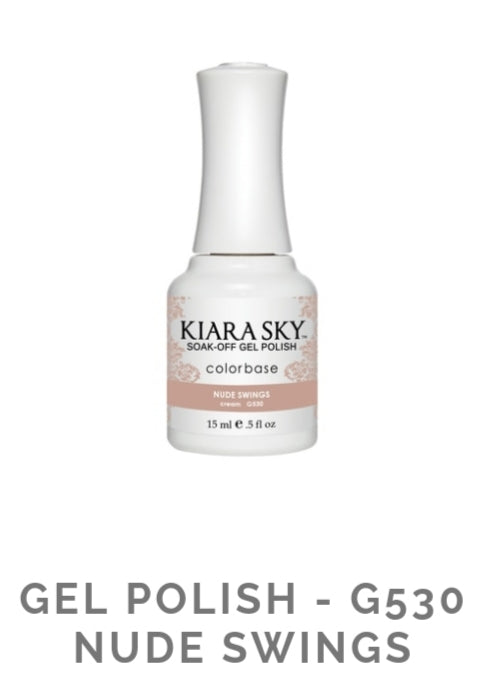 KIARASKY GEL POLISHES G530 Nude Swings - Long Lasting Nail Polish for Manicure & Pedicure - Perfect for Salon, Home Use & Special Occasions