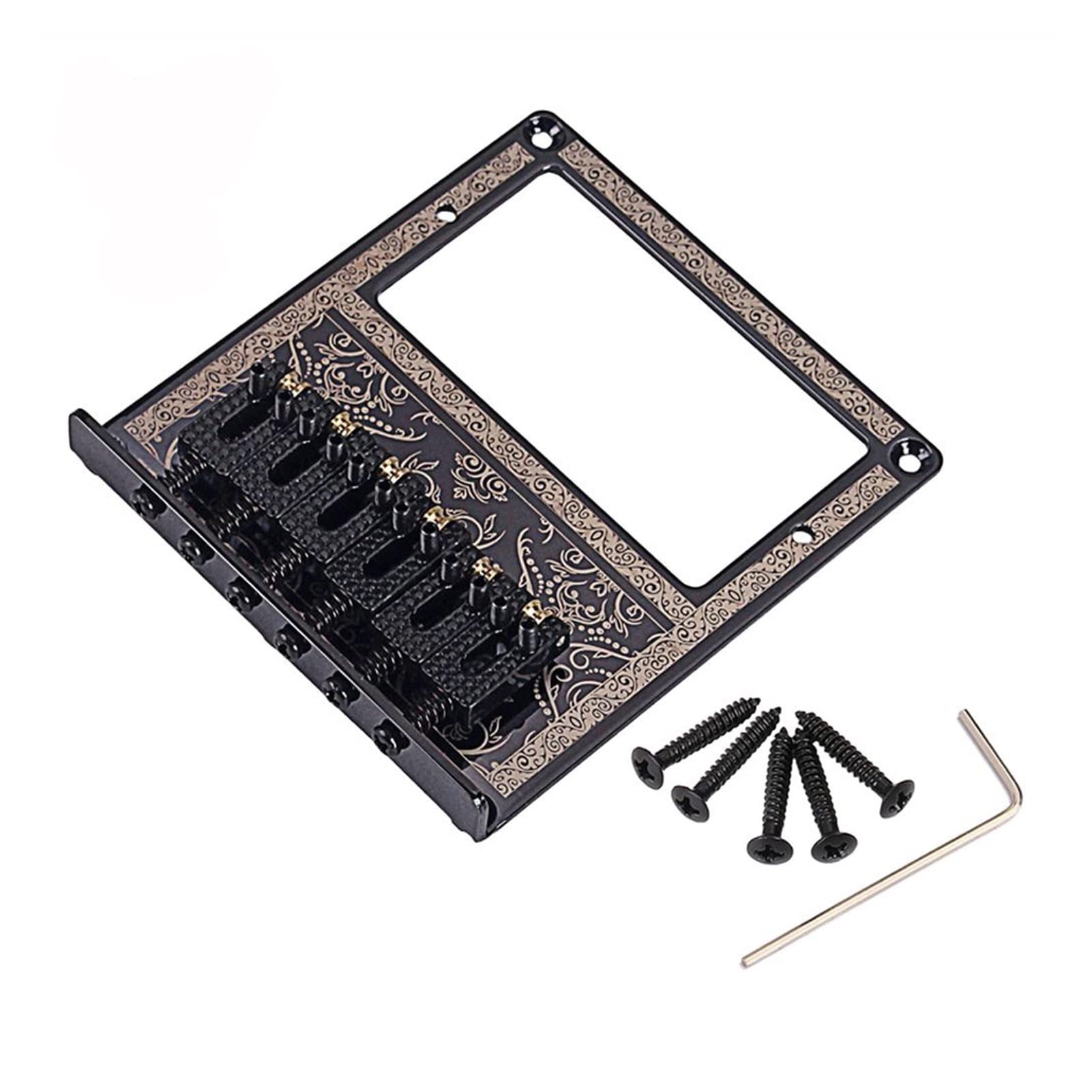 Roller Saddle Bridge with Screw Wrench - Humbucker Mount Parts for Telecaster Electric Guitar - Replacement Bridge for Smooth String Action - Perfect for Guitar Upgrades & Professional Performances
