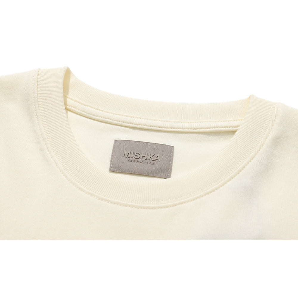 MISHKA W Bear Printed T-Shirt Cream - Stylish Graphic Tee for Women, Casual Streetwear, Perfect for Everyday Wear & Outings
