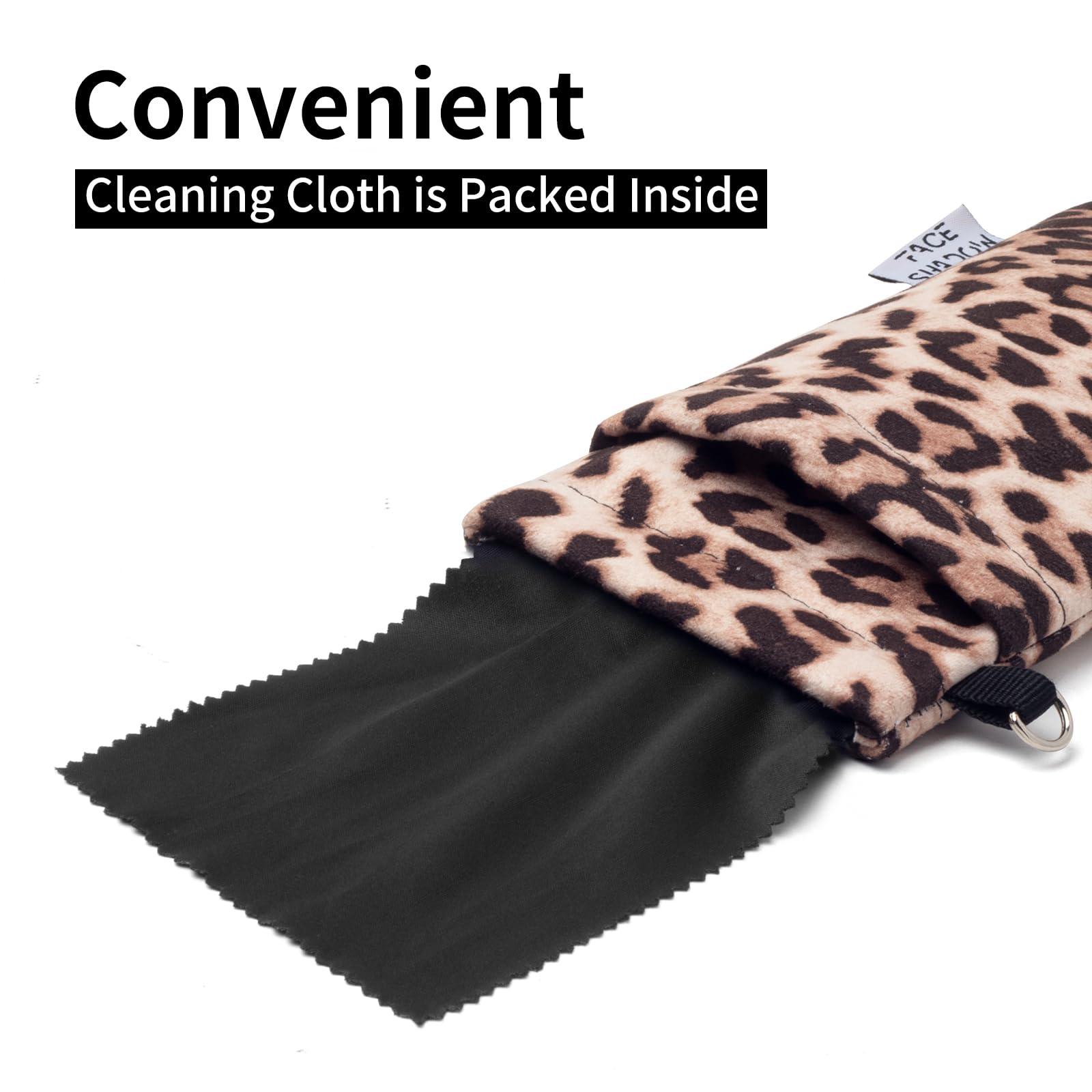 Soft Double Glasses Case with Squeeze Top & Cleaning Cloth - Protective Eyewear Storage for Women & Men - Perfect for Travel, Work & Everyday Use