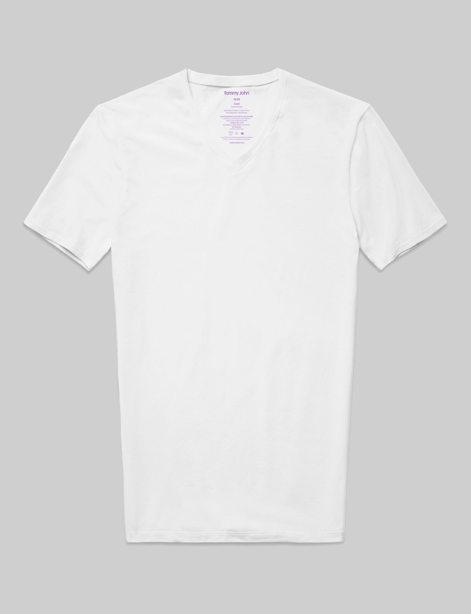 Cool Cotton High V Neck Stay Tucked Undershirt for Men - Breathable Comfort Fit Layering Tee for Work & Casual Wear