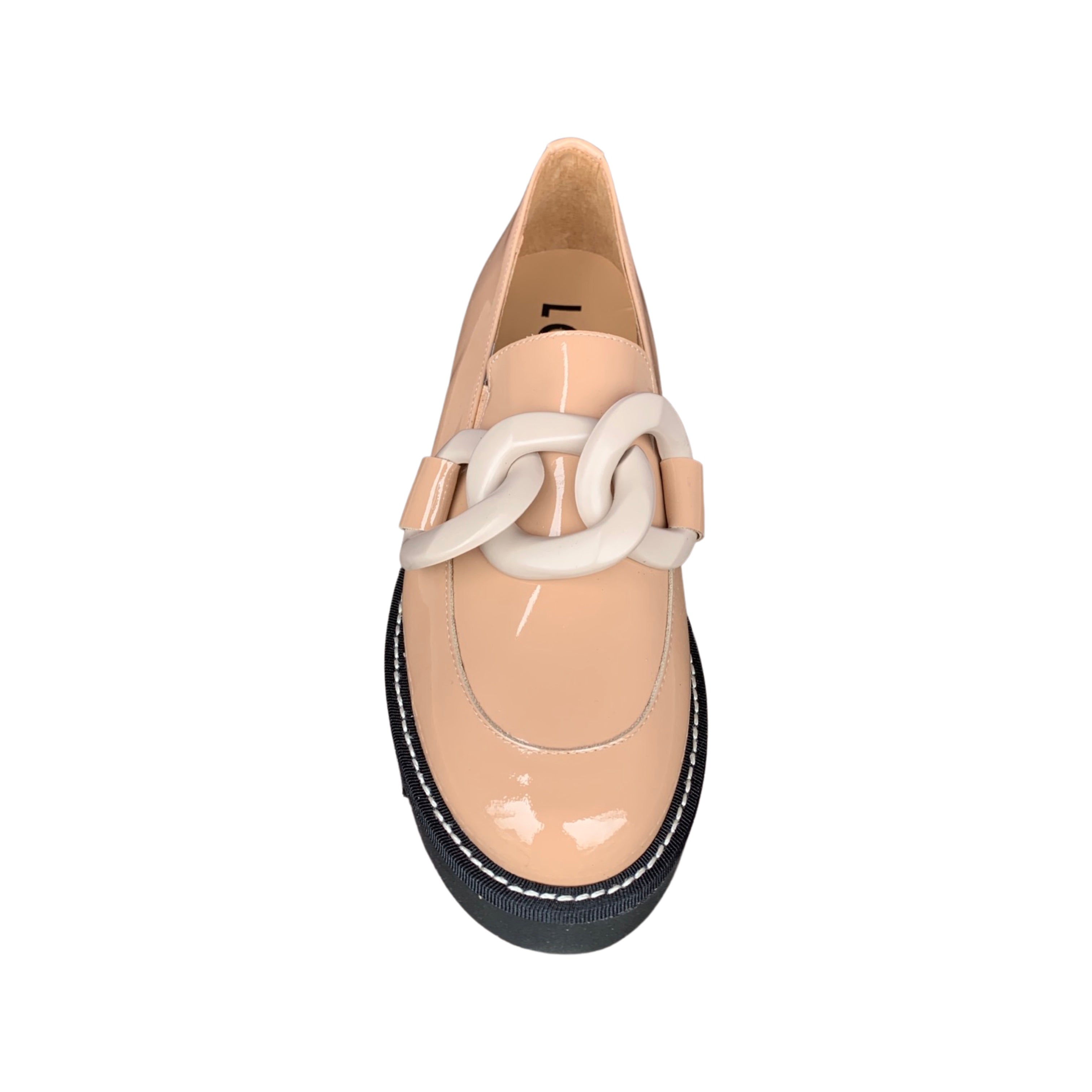 JOH2214 Natural Patent Leather Loafers for Men & Women - Comfortable & Stylish Slip-On Shoes for Office, Casual & Business Wear