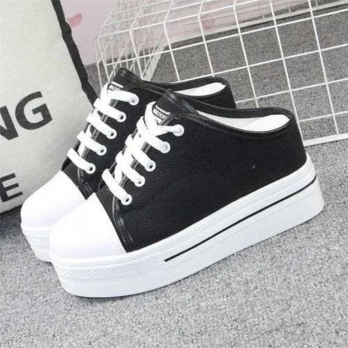 Women's Comfortable Slip On Canvas Wedge Sandals - Breathable Summer Casual Shoes for Beach, Walking & Outdoor Activities