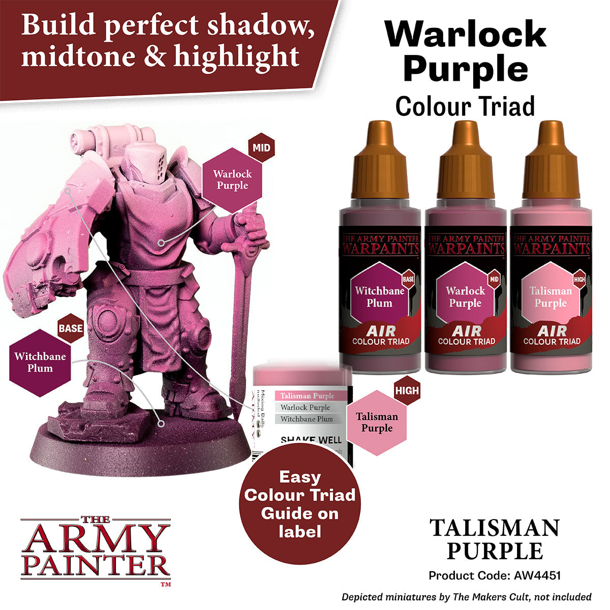 Warpaints Air: Talisman Purple - Premium Water-Based Face Paint for Halloween, Cosplay & Body Art - Safe for Kids & Adults
