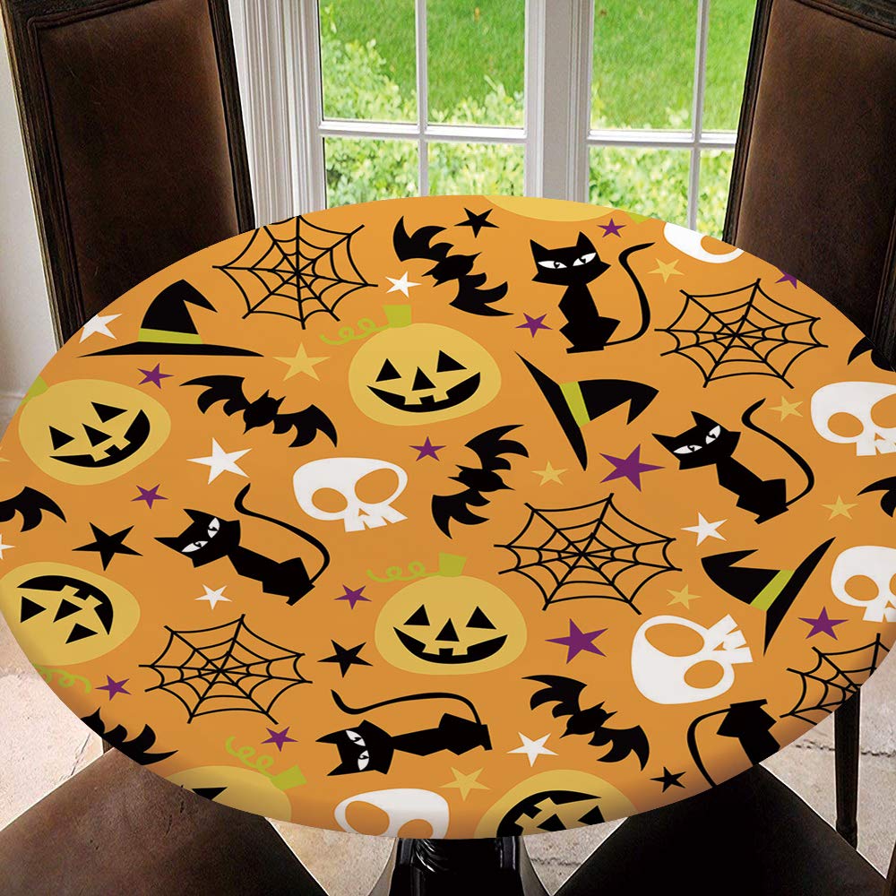 Elastic Edged Waterproof Round Table Cover - 59