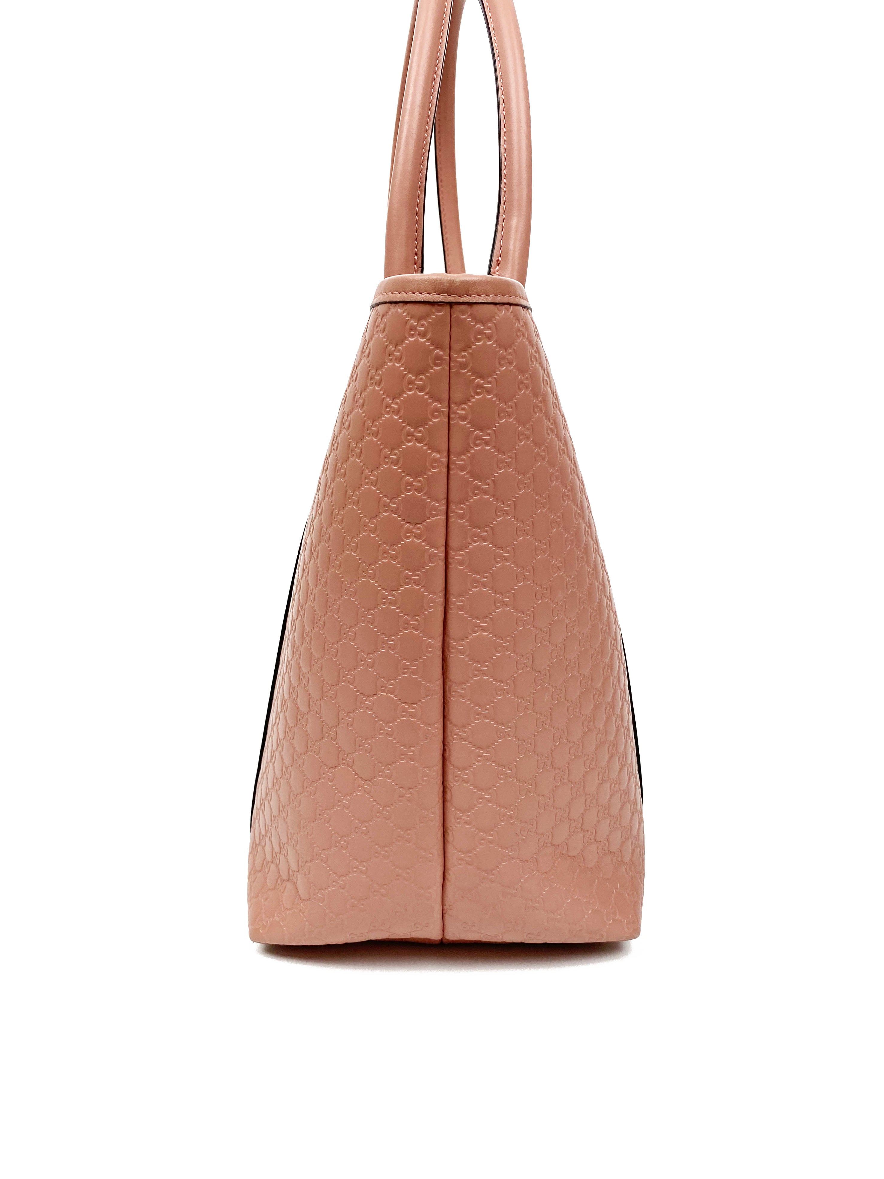 Gucci GG Guccissima Pink Leather Tote Bag for Women - Luxury Designer Handbag for Work, Travel & Everyday Use